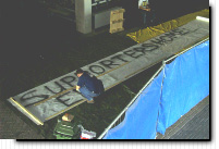 De voorbereidingen voor supportershome